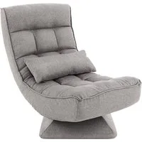 COSTWAY Relaxsessel, 360° drehbar, verstellbar, klappbar,Kissen