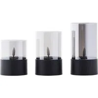 Brilliant Außen-Tischleuchte Bougie, Timerfunktion, LED fest integriert, Extra-Warmweiß, LED-Kerzen 3er-Set, Timer, Höhe 10/12,5/15 cm, Ø 8 cm