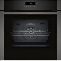 NEFF Pyrolyse Backofen N 50 B6ACJ7AG3, mit Teleskopauszug nachrüstbar, Pyrolyse-Selbstreinigung, Hide® Backofentür & knusper-gesunde Air Fry-Funktion