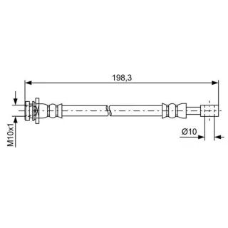 Bosch Bremsschlauch hinten Suzuki Swift Sx4