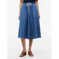 Tommy Hilfiger Jeansrock MIDI FLARED SKIRT MIA RW Baumwolle, in ausgestellter Form