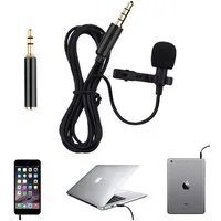 Bolwins Mikrofon P85C Lavalier Mikrofon Ansteckmikrofon für 3.5mm Handy PC mit Clip (Set, 2-tlg), Omnidirektionales Lavalier-Mikrofon für klare Sprachaufnahmen