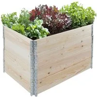TRUTZHOLM Hochbeet Hochbeet aus Holz 120x80x80 cm Palettenrahmen 4-teilig stapelbar, Steckbar, flexibel stapelbar und nutzbar