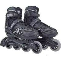 Best Sporting Schlittschuhe Inline Skates, Breite verstellbar, ABEC 7 Carbon, schwarz