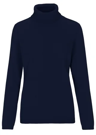 CLARINA - NOS Pullover, Rollkragen 623 marine - Gr. - 36