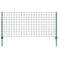 vidaXL Gartenzaun Metallzaun Stahl 20 x 1,2 m Grün, (1-St)