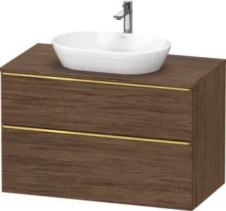 Duravit D-Neo Konsolenwaschtischunterbau wandhängend Nussbaum dunkel Matt 1000x550x664 mm - DE496803 DE4968034210000