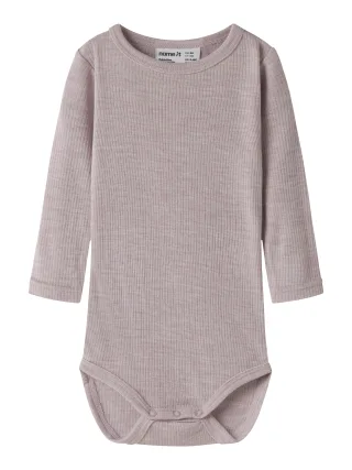 NAME IT - NBNWAX WOOL RIB LS BODY NOOS Violet Ice - Gr. - 68
