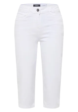 CECIL - High Waist Slim Leg Jeans im Slim Fit White - Gr. - 3
