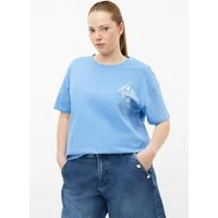 QS Kurzarmshirt T-Shirt lässiges Baumwollshirt mit Print
