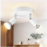 Nettlife Deckenstrahler Küchenlampe GU10 Rund Schlafzimmerlampe Modern Flurlampe Schwenkbar, Schwenkbar 350°, ohne Leuchtmittel, für Küchen Flur Schlafzimmer Wohnzimmer