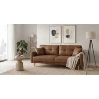 OTTO home 3-Sitzer TRIPLO optionale Schlafsofa mit Bettkasten, Maße B/T/H: 215/100/89 cm, Wahlweise Bettfunktion - Liegefläche 145x191 cm, Rücken-, Zierkissen