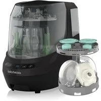 Baby Brezza Dampfsterilisator Automatischer Flaschen- & Milchpumpenreiniger mit HEPA-Filter, Babyflaschenreiniger, Sterilisator und Trockner