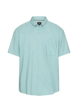 camel active - Kurzarmhemd aus Leinenmix ocean green - Gr. - XL