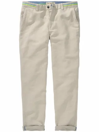 Mey & Edlich Herren Pragmatiker-Chino Beige 55 % Baumwolle, 45 % Leinen