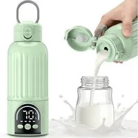 KINSI Babyflaschenwärmer Kabelloser Flaschenwärmer Baby 500ml, Akku Milchflaschenwärmer USB-C, 35–70°C Präzise Temperaturregelung, BPA-freies Material