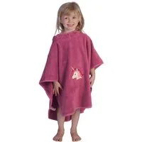 Wörner Badeponcho Einhorn Poncho, Baumwolle, Kapuze, maschinenwaschbar, trocknergeeignet