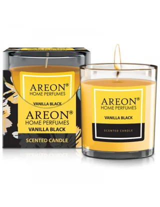 2x Original areon Premium Wohlfühl - Duft Kerze Raumduft im Glas 120g - Duft: Vanilla Black