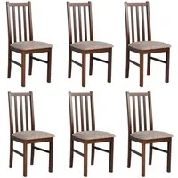 MOEBLO Stuhl BESO 10 (Eleganter Massivholz-Stuhl – zeitloses Design und hoher Sitzkomfort für stilvolle Wohnräume Polsterstühle, Holzstühle, Esszimmerstühle, Massivholz, 6 St), (BxHxT):43x97x40cm