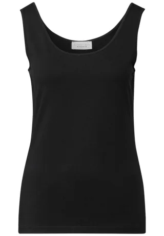 Street One Studio - Basic Jersey-Top schwarz - Gr. - 34