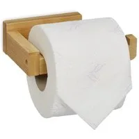 relaxdays Toilettenpapierhalter Bambus