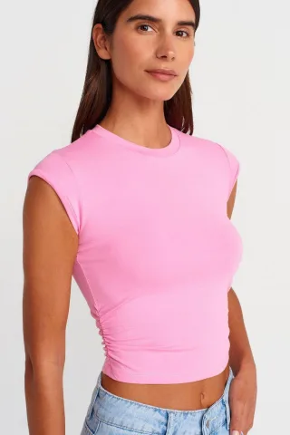 Damen Ärmelloses Crop-Top T-Shirt