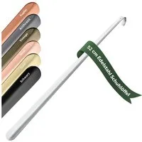 JK Trade Schuhlöffel 52cm Edelstahl poliert (1-tlg., lang & stabil), Metall Schuhanzieher lang zum Stehen, Aufhängbar, 2mm Extra Stabil