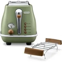 De'Longhi Toaster Incona Vintage »CTOV 2103.BG«, 2 kurze Schlitze, 900 W, im Retro Look, grün