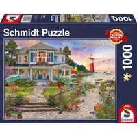 Schmidt Spiele Puzzle Das Strandhaus, 1000 Puzzleteile, Made in Europe