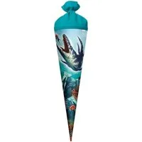 Roth Schultüte Dino Mosasaurus, 70 cm, rund, Filzverschluss, Roth-Spitze, Zuckertüte