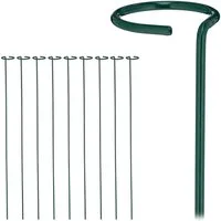 relaxdays Rankhilfe 10er Set Pflanzstäbe aus Metall