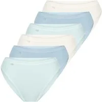 sloggi Tai-Slip 6er Pack Basic+ (Spar-Set, 6-St) Tai Slip - Baumwolle - Atmungsaktiv - Bequemer Schnitt, Perfekter Sitz