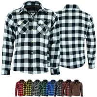 BULLDT Motorradjacke BLD1201 (mit 4 CE-Protektoren) BULLDT Herren Motorradhemd Holzfäller-Look Hemd