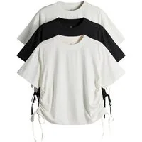 The Set T-Shirt The Set T-Shirts mit Raffung und Bindung, 3er-Pack (3-tlg)