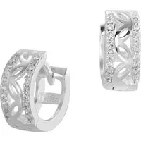 SilberDream Paar Creolen SilberDream Ohrringe Damen 925er Silber (Creolen), Damen Creolen aus 925 Sterling Silber, Farbe: silber, weiß