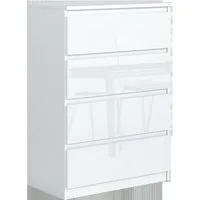 Raumhirsch Furniture Kommode, Sideboard, Kommode für das Schlafzimmer - Wohnzimmer (Maße: 70 × 39 × 102 cm, 4 Schubladen, Rollenschienen), viele Farbvarianten - Hochwertig & stabil