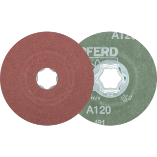 PFERD TOOLS COMBICLICK Korund Fiberscheibe für universelle Anwendungen - 64189005