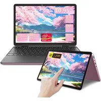LONGEVINCE 2-in-1 Touchscreen Laptop 10,95", 16GB RAM Notebook (27,81 cm/10,95 Zoll, Intel, Intel UHD Graphics, 16 GB, 256 GB SSD, 360° Convertible, Intel N100, Windows 11 Pro, 4000mAh Akku)