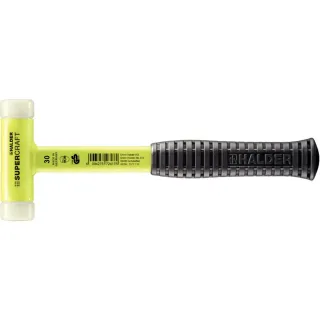 HALDER SUPERCRAFT - Schonhammer rückschlagfrei mit bruchsicherem Stahlrohrstiel, gelb lackiert Nylon - 3377.130