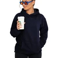 DAILY COTTON Hoodie Unifarben im Oversize Schnitt - Kapuzenpullover Loose-Fit Damen Basic Oversized Kapuzensweatshirt Raglan Kapuzenpullover Sweater