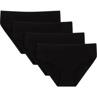 bonprix Panty (Packung, 4er) aus Baumwolle und Elasthan, bequeme Passform, Maxipanty-Schnitt