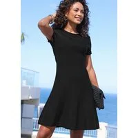 LASCANA Strickkleid aus hochwertigem Feinstrick, nahtloser Strick, superelastisch kurzes Kleid ohne störende Nähte, Kleid aus softem Baumwoll-Viskosemix