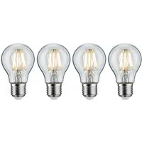 Paulmann LED-Filament 4er Pack 7W E27 klar 2700K, E27, 4 St., Warmweiß