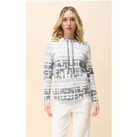 Passioni Strickpullover mit geometrischem Muster und Strass