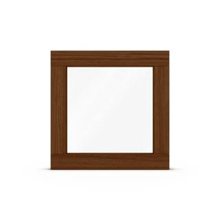 Fenster Nussbaum, Holzfenster Kiefer Classic 68 mm, Kiefer Nussbaum 222, festverglast, 510x510 mm, individuell konfigurieren