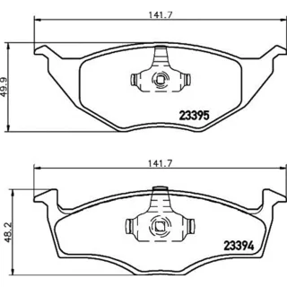 Hella Bremsbel?ge vorne VW Lupo 6X 1,2 Tdi 3L