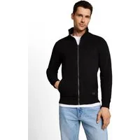 TOM TAILOR Sweatjacke mit halswärmendem Stehkragen