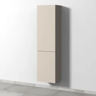 Sanipa 3way Stauraumschrank mit 1 Tür und 1 Wäschekorbklappe, Kaschmir-Matt SP1841U