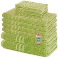 Lavea Handtuch Set Elena, Duschtücher, Handtücher, Gästetücher, Waschhandschuhe, 100% Baumwolle (Set, 10-St), Frottierserie, weich & saugstark, pflegeleicht, 500 g/m² Frottier