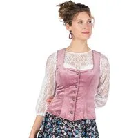 Spieth & Wensky Trachtenbluse Samtmieder - FLISS - rosa